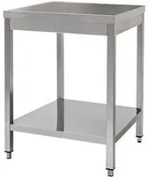 Tavolo 90x70x85 acciaio inox 430 su gambe ripiano cucina ristorante RS3837