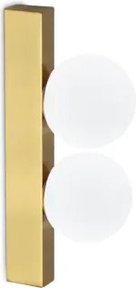 Binomio lampada da soffitto 2 sfere  led 6w 450 lm 3000 k ottone