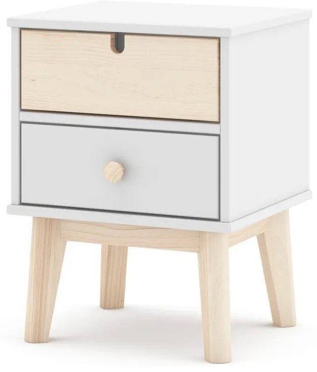 Comodino bianco per bambini Estefania - Marckeric