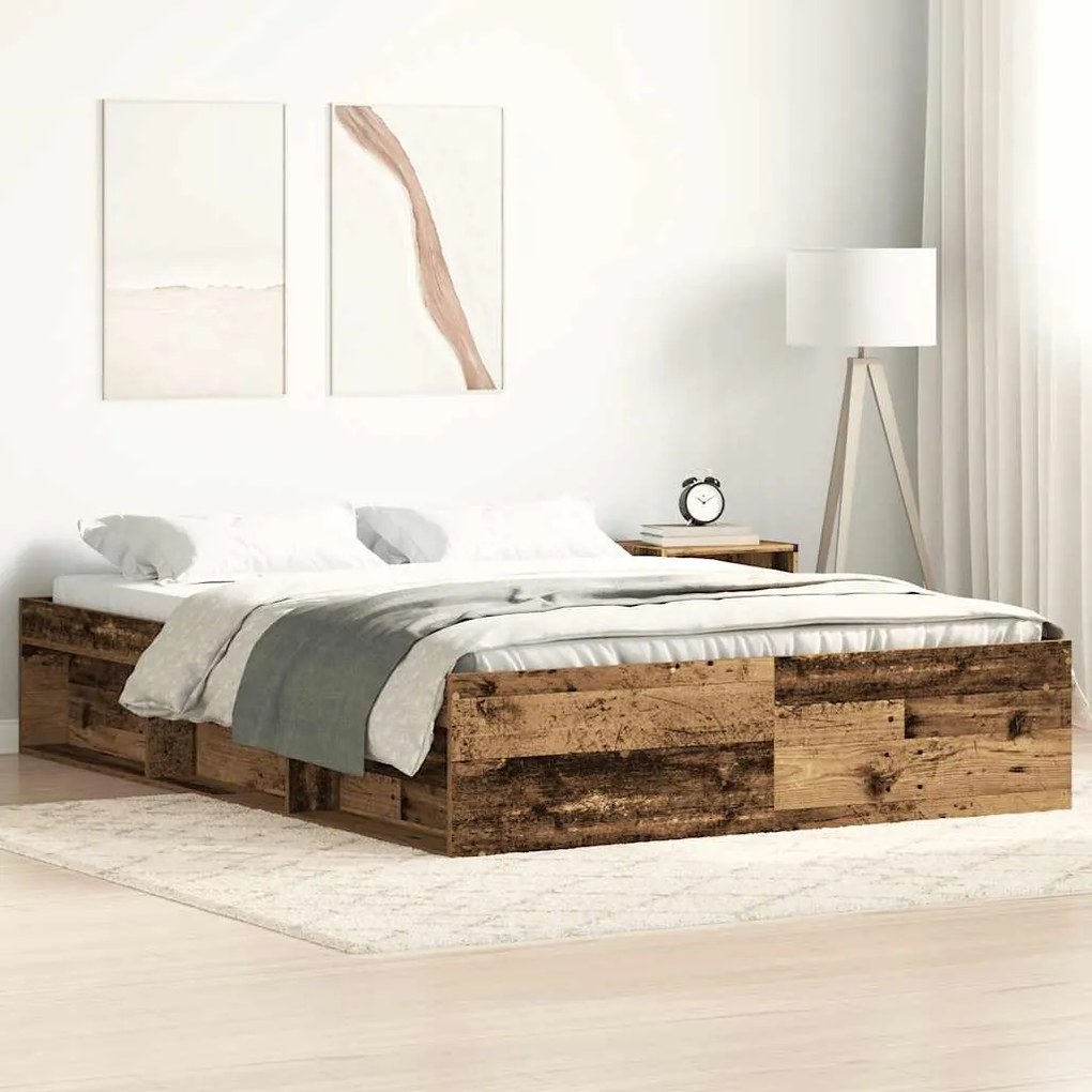 Giroletto Senza Materasso Legno Antico 120x200cm İn Truciolato /
