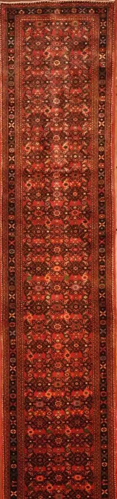 Hosseinabad Tappeto persiano 80x1100 Rosso (Iran) Annodato A Mano