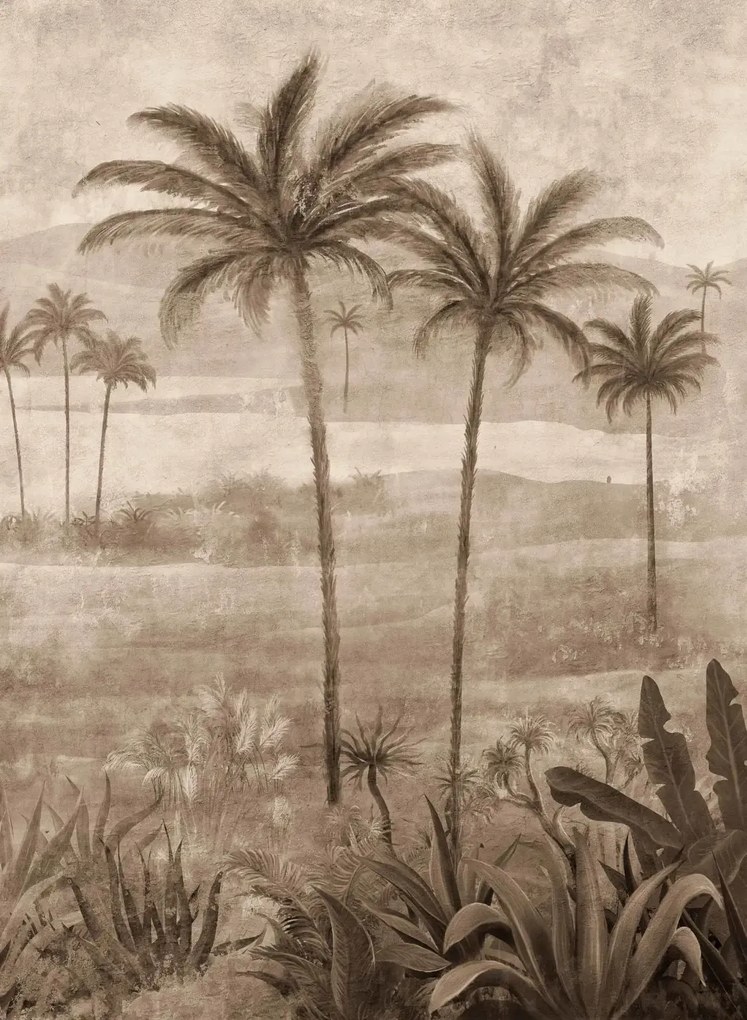 Coordonne Carta da parati panoramica Draa Palms - Bone
