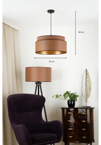 Brilagi - Lampadario a cavo OREGON VEGE 1xE27/15W/230V Ø 45 cm marrone