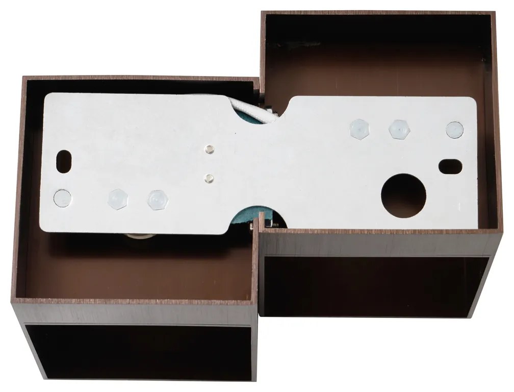 Lampada da parete moderna bronzo scuro 2 luci - Transfer Double