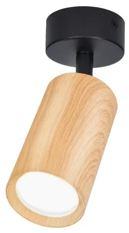 Brilagi - Faretto SELE 1xGU10/30W/230V nero/decorazioni in rovere