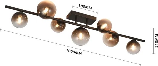 Brilagi - Plafoniera LED MILLA 7xG9/3W/230V marrone/marrone fumé