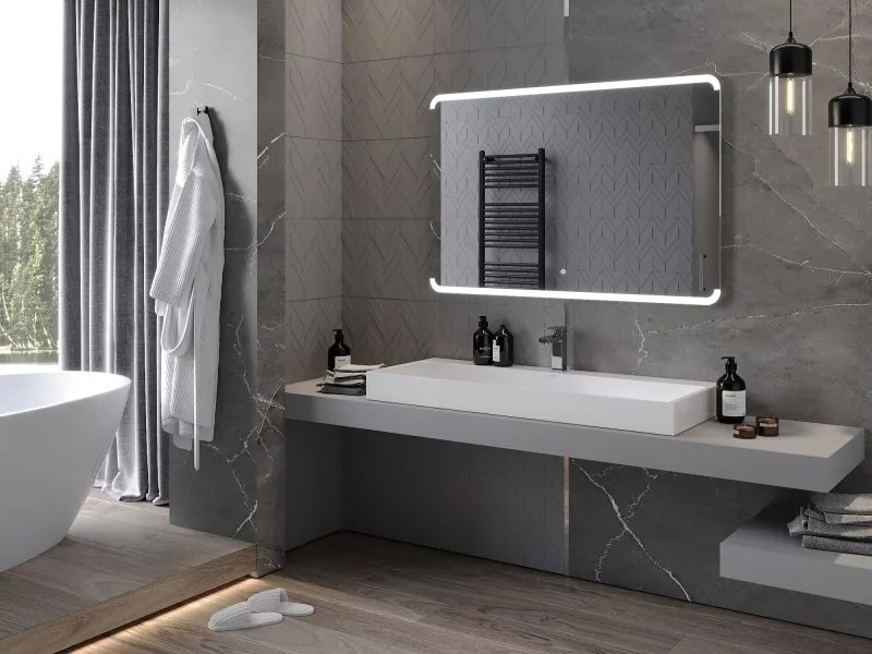 Mexen Nida specchio da bagno retroilluminato 120 x 80 cm, LED 6000K, antiappannamento - 9806-120-080-611-00