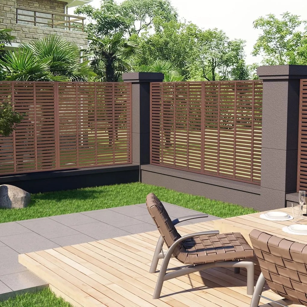 Recinzione A Persiana İn Wpc 180x180 Cm Marrone /