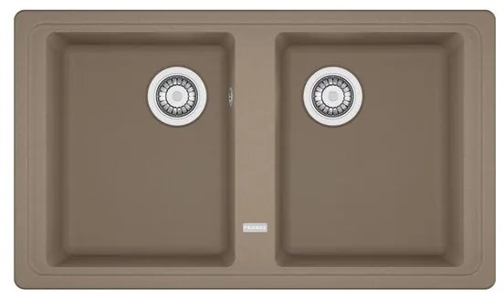 Lavello integrato 2 vasche FRANKE Boston fragranite L 50 x L 86 cm marrone