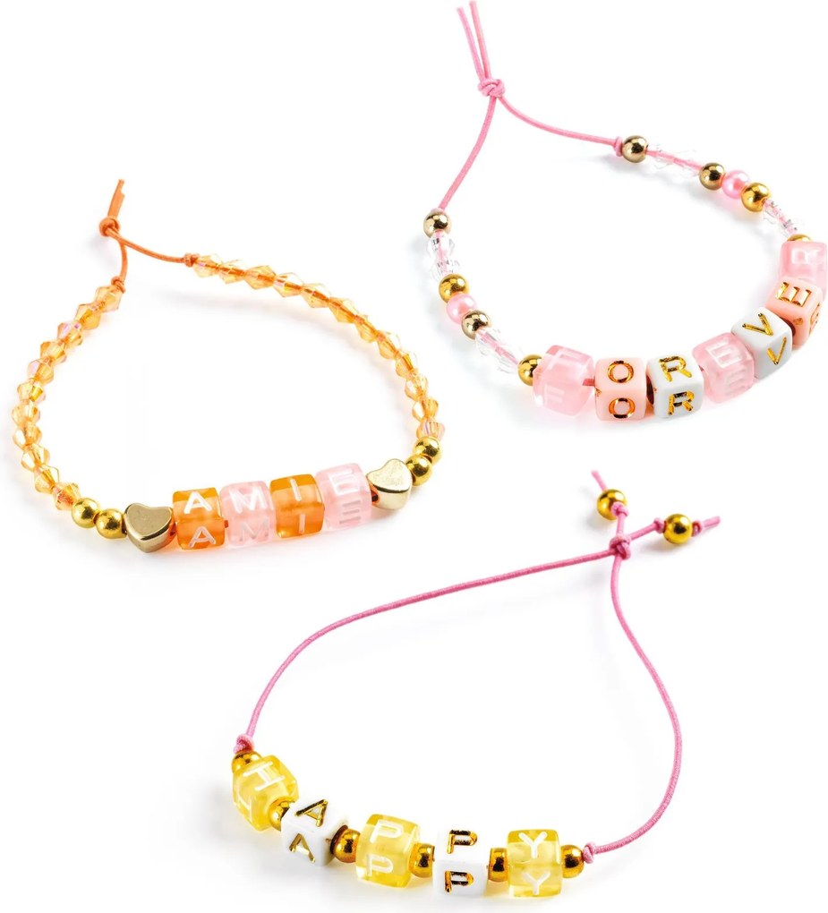 Set creativo con perle - Alfabeto con effetti dorati