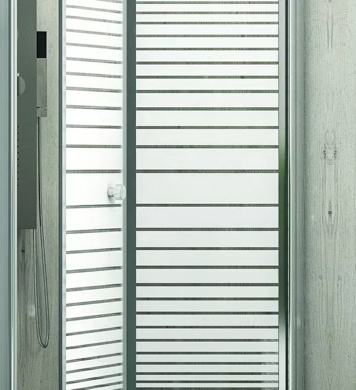 Porta doccia 85cm a libro vetro serigrafato altezza 180cm KM4000S - KAMALU