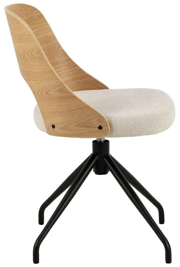 Sedia da pranzo beige/di colore naturale Lucy – Actona