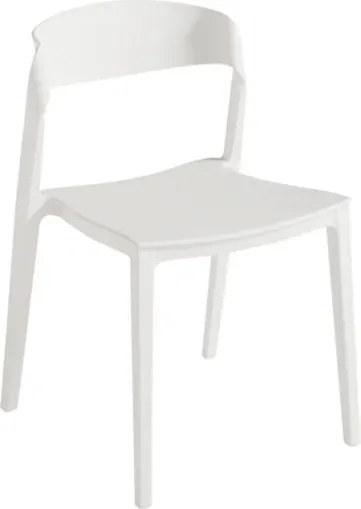 Sedia in polipropilene impilabile Bianco per interni ed esterni - GEMMA 2 sedie