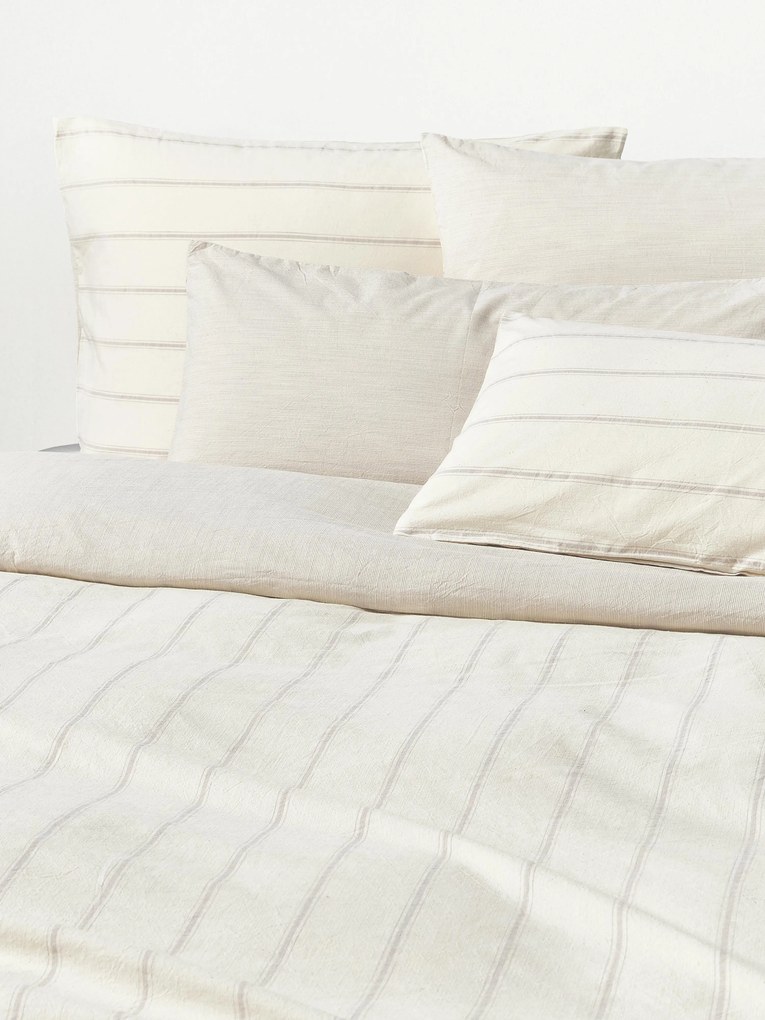 Copripiumino in cotone lavato a righe Caspian