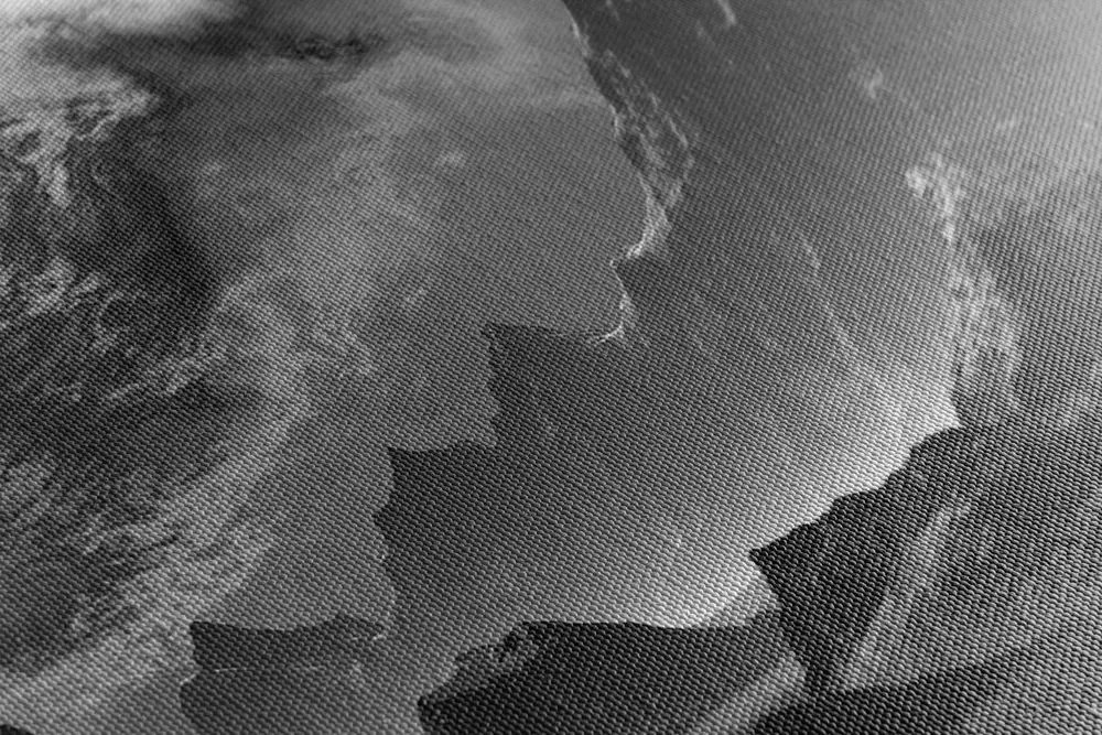 Stampa su tela – Paesaggio fantastico in bianco e nero