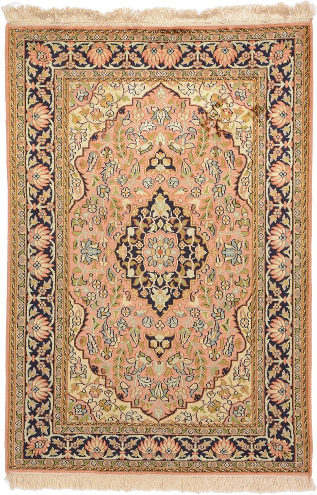 Cashmere Silk Tappeto orientale 110x80 (Indian) Annodato A Mano