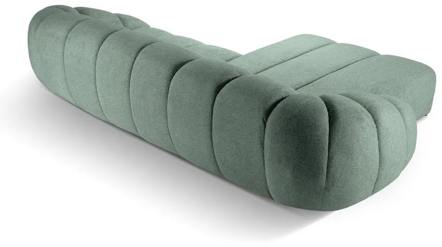 Divano angolare in verde chiaro (con penisola a sinistra) Diana – Micadoni