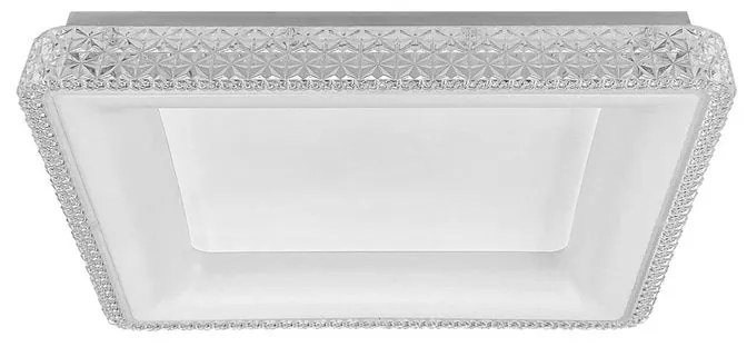 Plafoniera LED neoclassico Chanel, bianco 55x55 cm, luce naturale, 4200 lumen