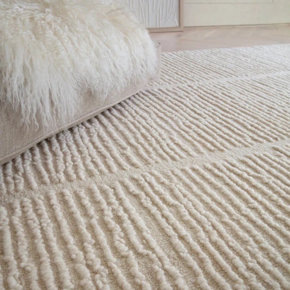 Tappeto in lana avorio tessuto a mano 120x170 cm Zennith Column - Asiatic Carpets