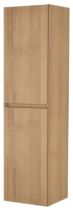 Colonna bagno sospesa 120 cm noce gold con ripiani regolabili Dafne