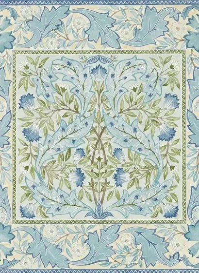 Morris & Co Carta da parati Wilhelmina - Indigo