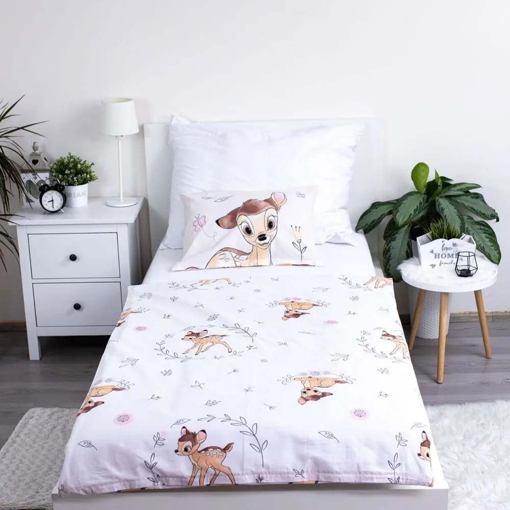 Biancheria da letto per bambini in cotone per culla 100x135 cm Bambi "Beige" – Jerry Fabrics