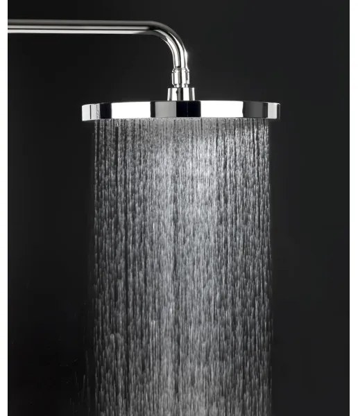 WENKO 24910100 - Soffione doccia SOFTWATER 26x26 cm cromo lucido/nero