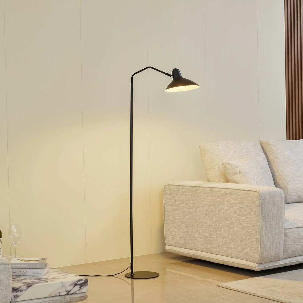 Lampada da terra Adrik Lindby, Nero, Soggiorno / Sala da pranzo, Metallo, Moderno, Lampada da terra