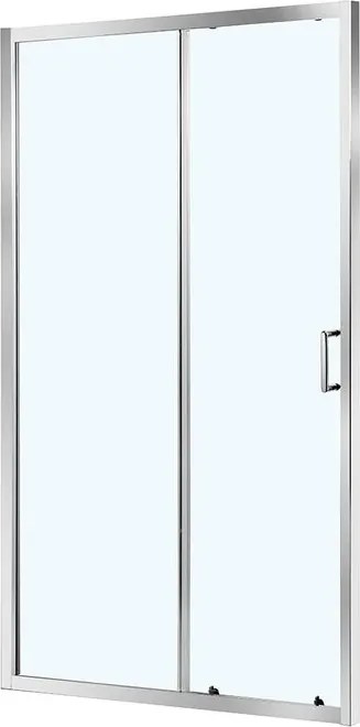 Porta doccia scorrevole L 138-142 cm x H 190 cm per nicchia in vetro trasparente SP. 6 mm, profilo lucido cromo, serie Zesk