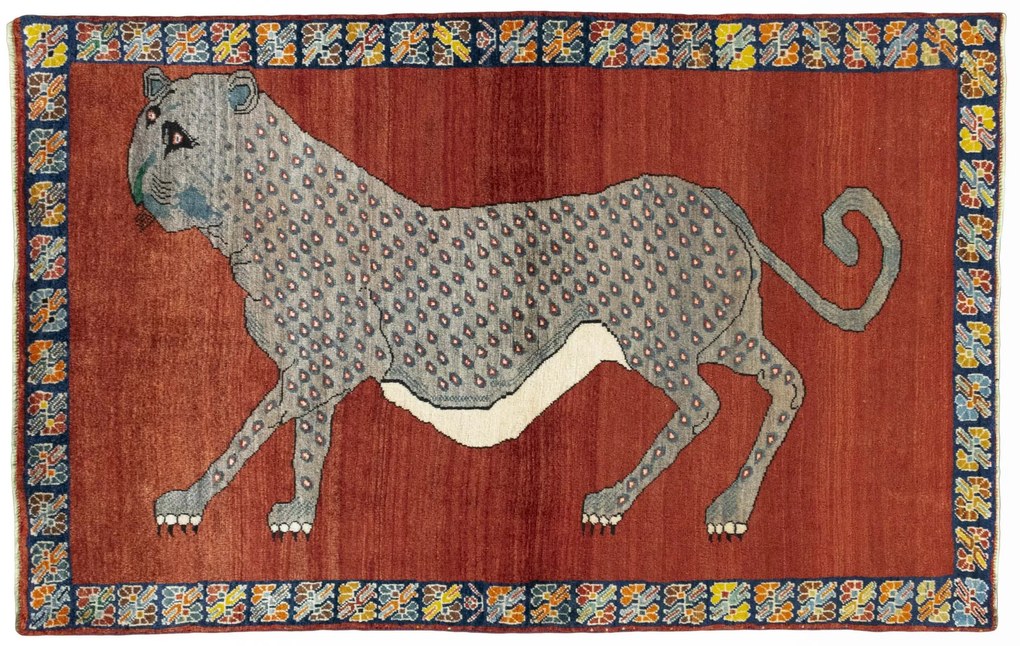 Gabbeh Tappeto persiano 130x210 Rosso (Iran) Annodato A Mano