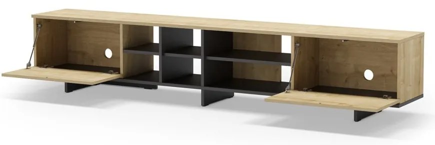Tavolo TV in rovere di colore naturale 230x44 cm Cequoia - Marckeric