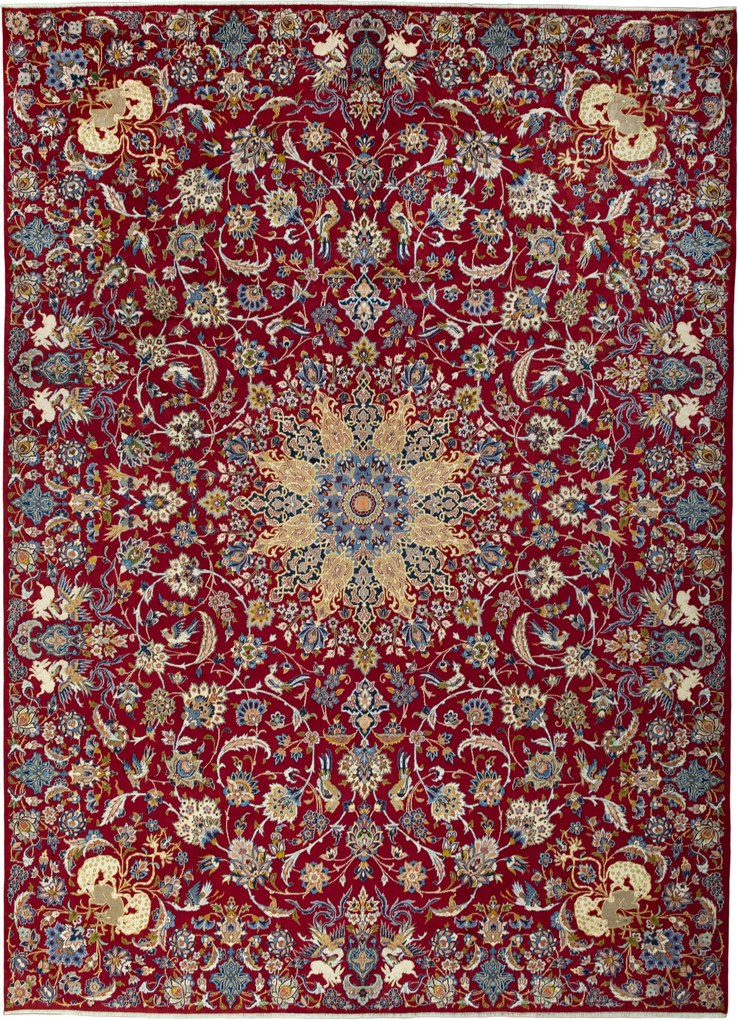 Najafabad Tappeto persiano 440 x 320 Rosso (Iran) Annodato A Mano