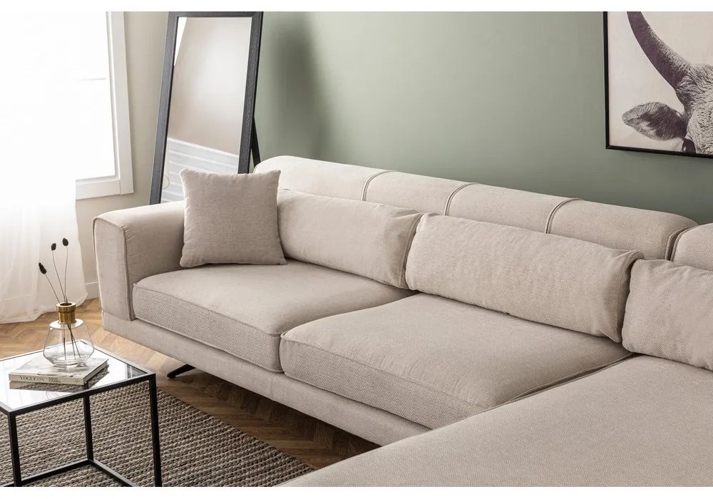 Divano angolare beige chiaro, angolo destro Jivago - Artie