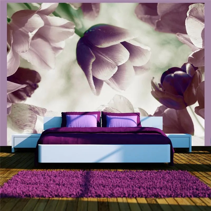 Fotomurale  Heavenly tulips  Colore Viola, Dimensioni e Misure 300x231