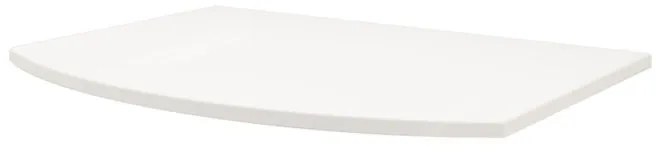 Top per lavabo Vague BADEN HAUS L 69 x H 1.6 x P 51 cm bianco stratificato, verniciato