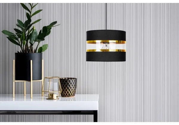 Lampadario a sospensione con filo LIND 1xE27/60W/230V nero