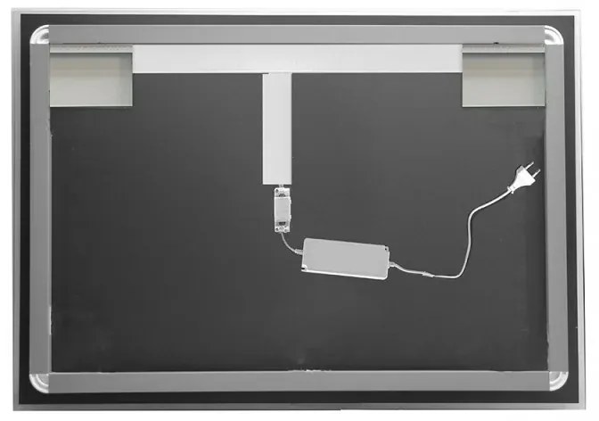 Specchiera da parete 100x70 con fascia LED e illuminazione interna
