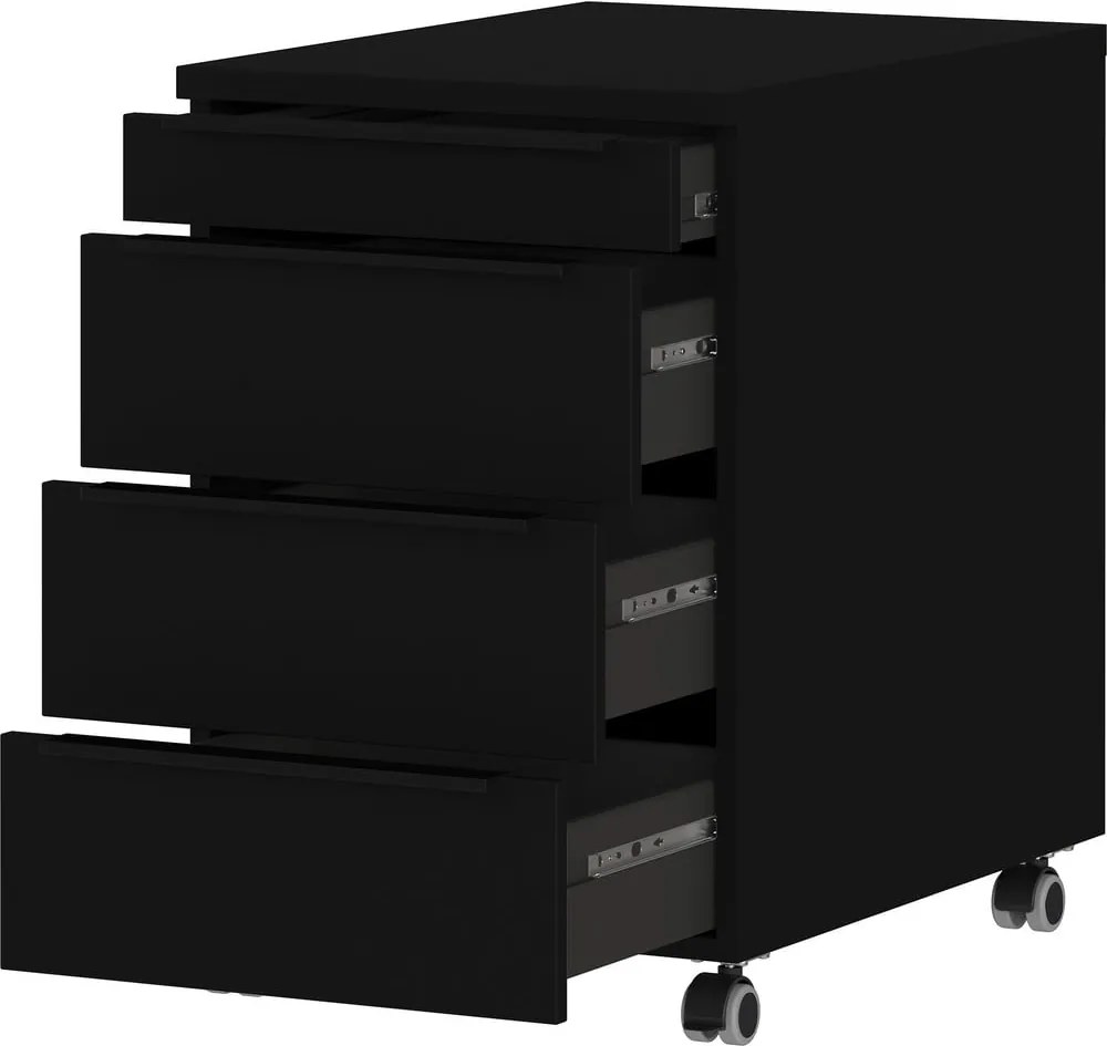 Armadietto nero su ruote 42x63x60 cm Mailand – Germania