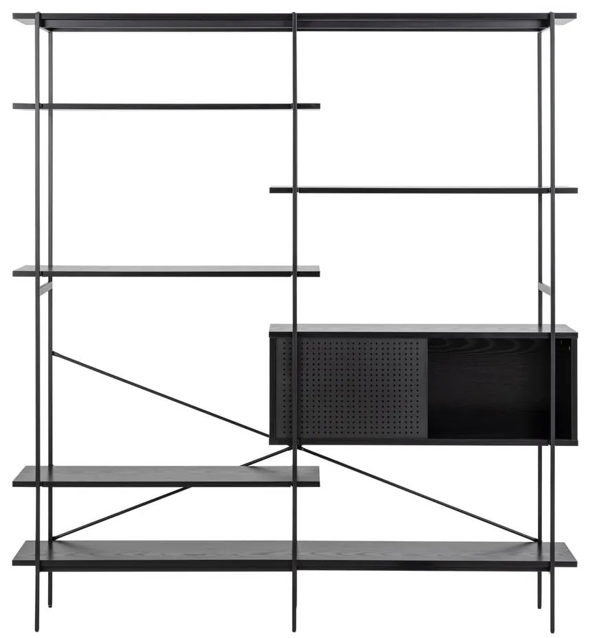 Libreria nera 172x188x27 cm Angus – Actona