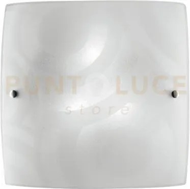 Plafoniera miro' bianca 3 luci attacco e27 40x9,7x40cm in vetro