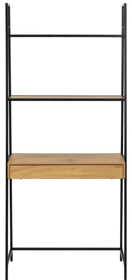 Libreria nera in rovere 77x175 cm Seaford - Actona