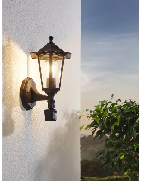 EGLO 22469 - Lampada con sensore LATERNA 4 1xE27/60W nero