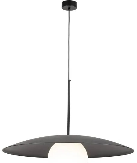Lampadario a sospensione con filo SLATE 1xE27/15W/230V diametro 65 cm nero