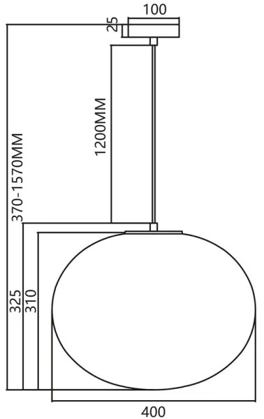 Lampadario a sospensione con filo CAMPANIA 1xE27/60W/230V nero