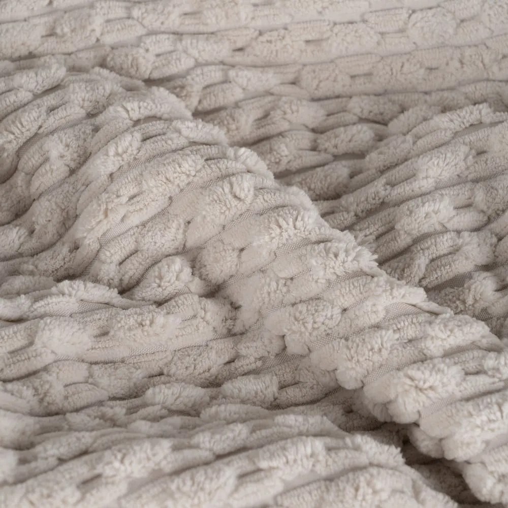 Copriletto beige con rivestimento trapuntato 230x260 cm – Ixia