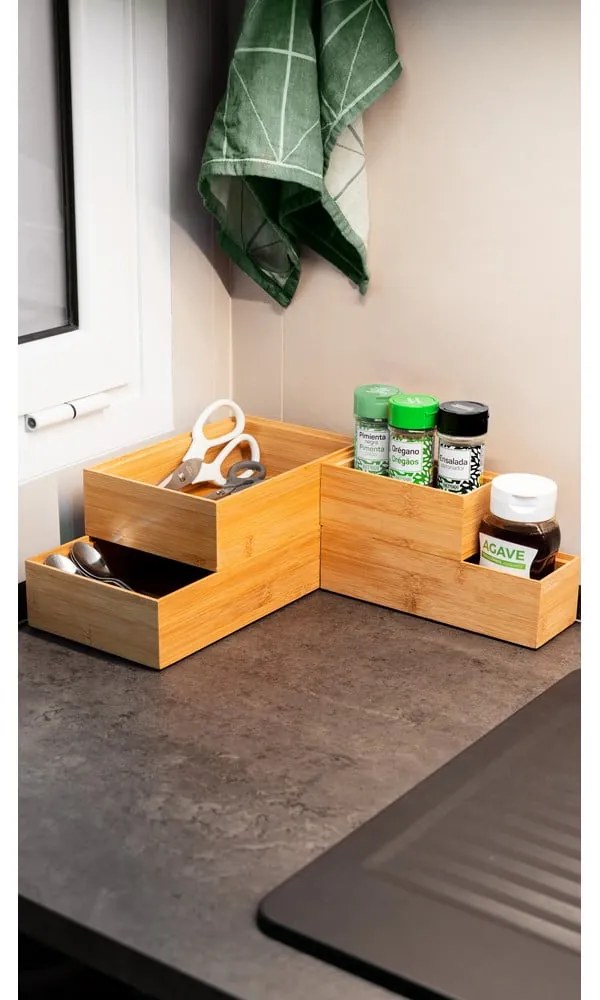 Organizzatore in bambù Woody, 30 x 15 x 6,35 cm - Compactor