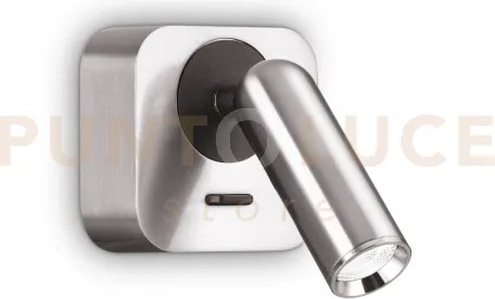 Bean applique a parete  led 3000k 3w  200 lm nickel con interruttor...