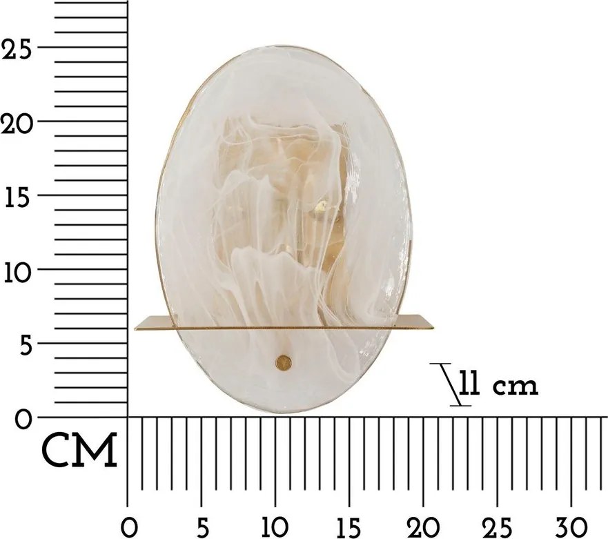 Lampada da parete dorata in vetro Portlan – Mauro Ferretti