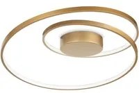 Plafoniera Moderna On-Off Oz Metallo Ottone Led 48W 3000K Luce Calda