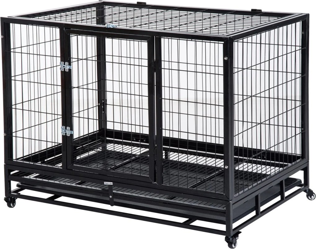 Box per Cani da Interno Esterno con Rotelle 92×62×75 cm...